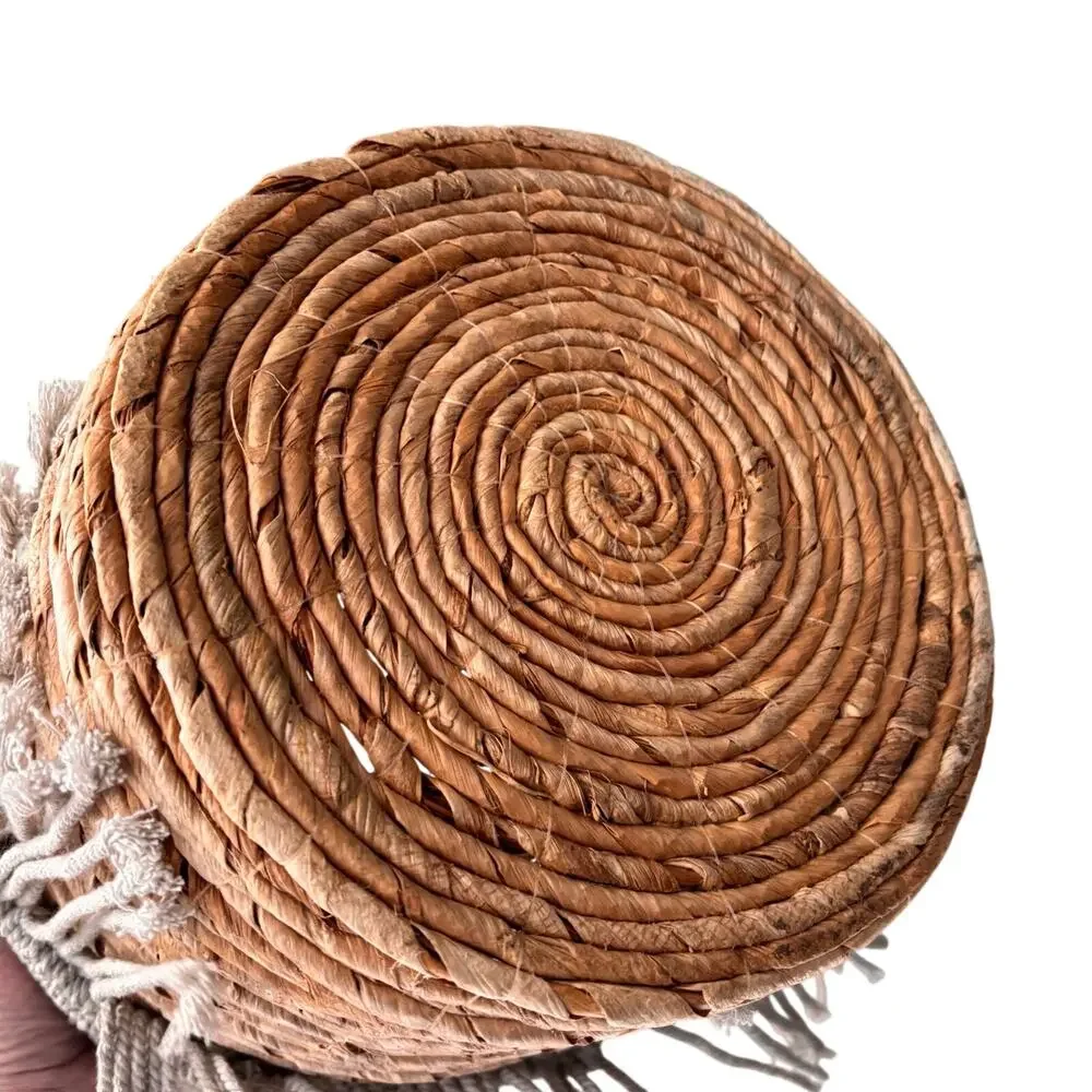 Macrama Woven Banana Basket with Handles